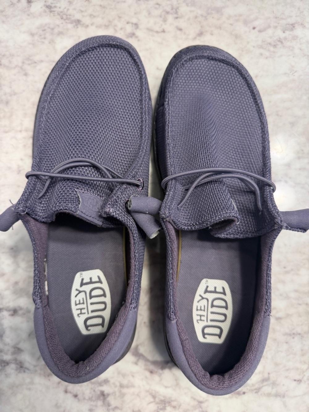 Like New HEY DUDES Wendy Funk Slip On Women's Shoes Dark Lilac Color Size 9